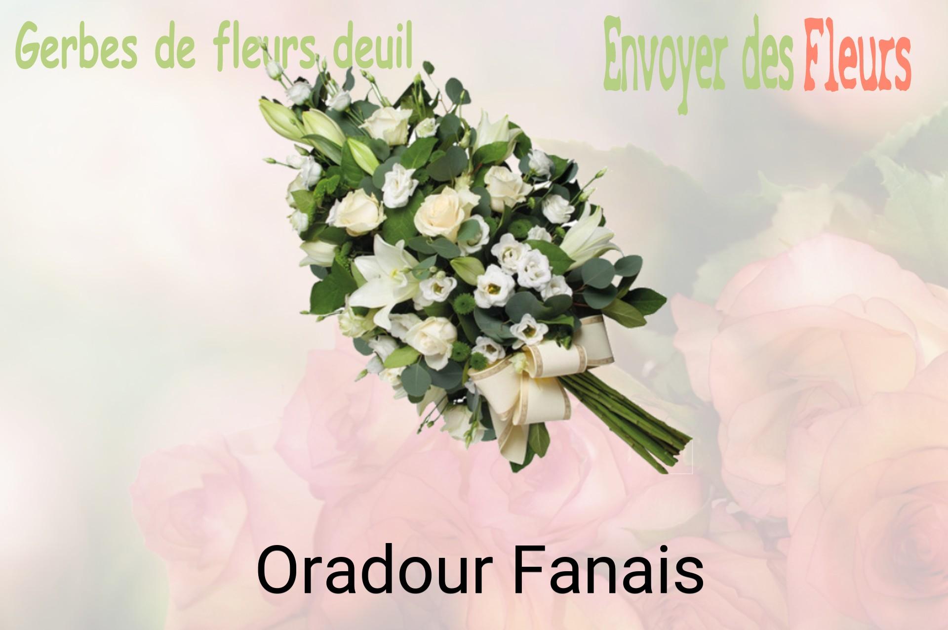 Gerbe de fleurs de deuil livrée à Oradour-Fanais